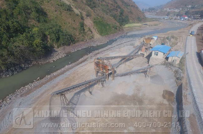 500TPH Gravel Production Line in Liangshan Sichuan