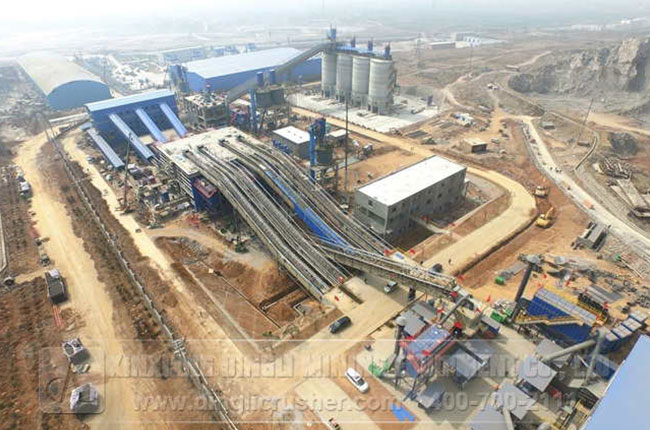 2500TPH Aggregates Production Line of Henan Mengdian Cement