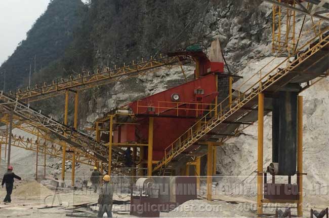 800-1000TPH Gravel Crushing Line in Guangxi