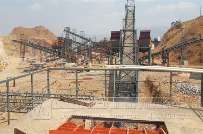 1500TPH Stone Production Line Installation Sites in Yibin