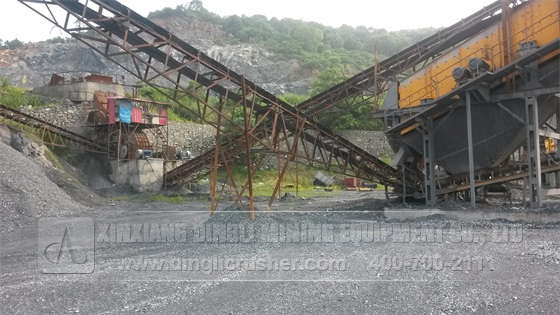 stone production line site