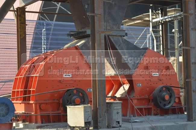 crushing process for the cement production line