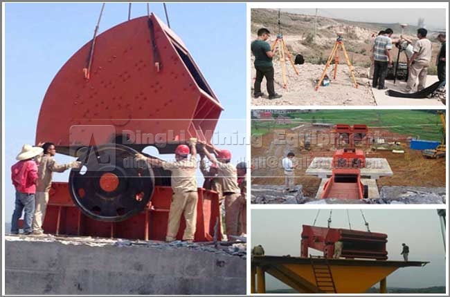 stone crushing machine installation 