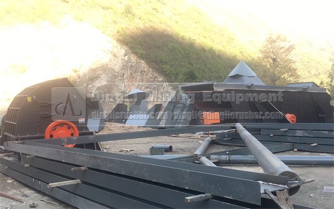 stone crusher and vibrating screen to be installed