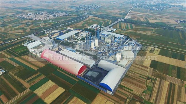 aerial view of stone crusher plant for Chunjiang Cement 