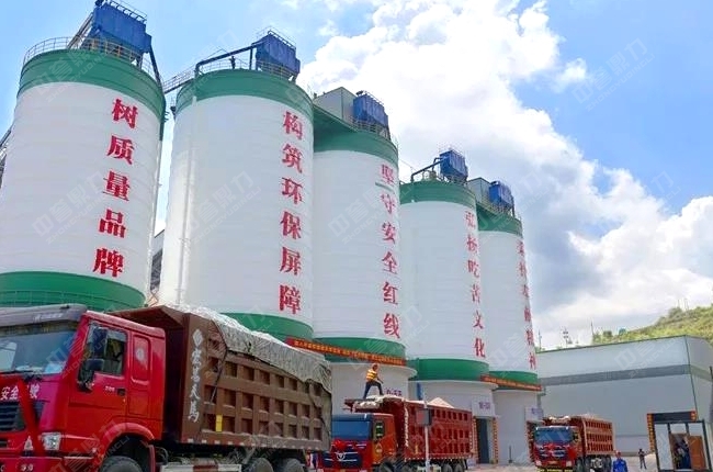 closed storage for crushed limestone